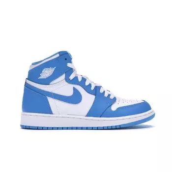Детские кроссовки Air Jordan 1 Retro High OG BG UNC Белый Темно-Пудровый 575441-117