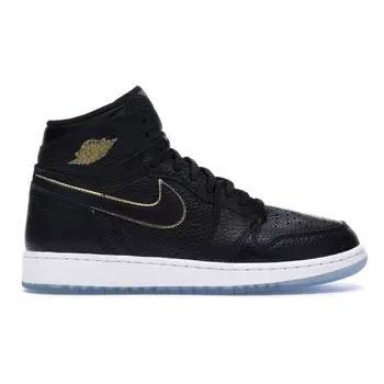 Детские кроссовки Air Jordan 1 Retro High OG GS City of Flight Черный металлик-золотой-саммит-белый 575441-031