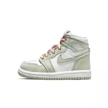 Детские кроссовки Air Jordan 1 Retro High OG TD Seafoam Green Healing-Orange White CU0450-002 18.5