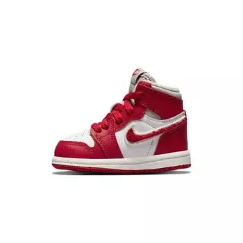 Детские кроссовки Air Jordan 1 Retro High OG TD Newstalgia Chenille Red Light-Iron-Ore Varsity Red CU0450-061 25