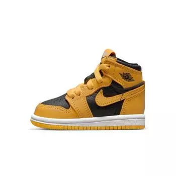 Детские кроссовки Air Jordan 1 Retro High OG TD Pollen Желтый Черный Белый AQ2665-701 25
