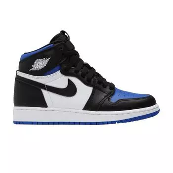 Детские кроссовки Air Jordan 1 Retro High OG GS Royal Toe Синий Черный Белый 575441-041