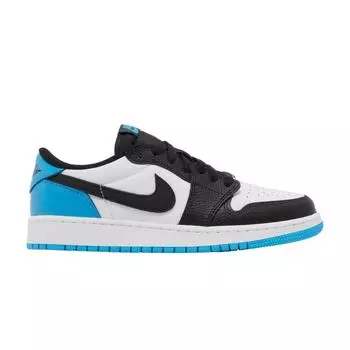 Детские кроссовки Air Jordan 1 Retro Low OG GS UNC Белый Темно-Синий Черный CZ0858-104 38