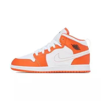 Детские кроссовки Air Jordan 1 SE PS Electro Orange Black White DM4229-800 31.5