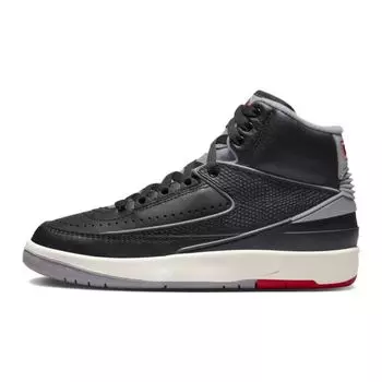 Детские кроссовки Air Jordan 2 Retro GS Black Cement цементно-серые огненно-красные паруса DQ8562-001 38