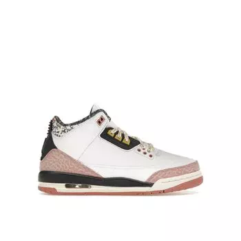 Детские кроссовки Air Jordan 3 Retro GS Vintage Floral Белый Антрацит Red-Stardust 441140-100 36