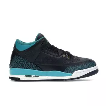 Детские кроссовки Air Jordan 3 Retro GS Rio Teal Черный черный металлик-золото-рио-бирюзовый 441140-018
