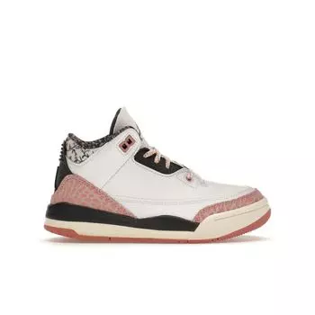 Детские кроссовки Air Jordan 3 Retro PS Vintage Floral Белый антрацит Red-Stardust FQ9174-100 28