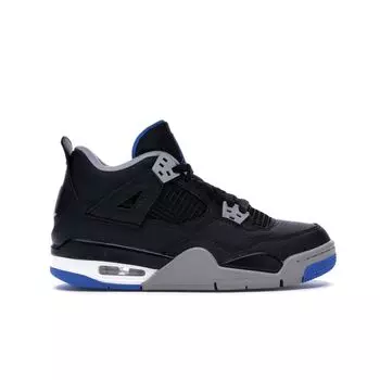 Детские кроссовки Air Jordan 4 Retro BG Motorsports Alternate Black Game-Royal Matte-Silver 408452-006