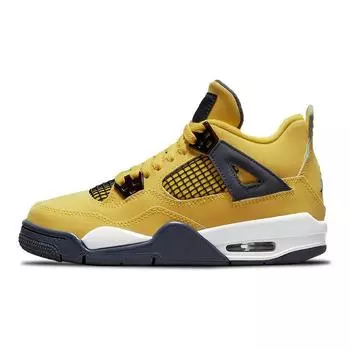 Детские кроссовки Air Jordan 4 Retro GS Lightning 2021 Yellow Tour-Yellow Multi-Color 408452-700 35.5
