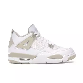 Детские кроссовки Air Jordan 4 Retro GS Linen 2017 White Boarder-Blue Light-Sand 487724-118