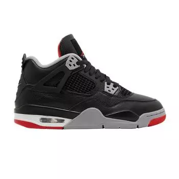 Детские кроссовки Air Jordan 4 Retro GS Bred Reimagined черный огненно-красный цементно-серый FQ8213-006 36