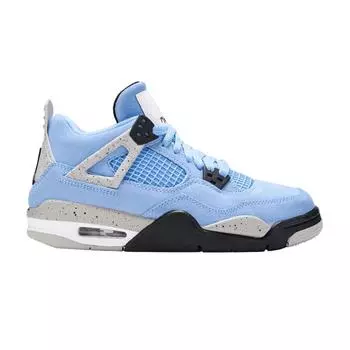 Детские кроссовки Air Jordan 4 Retro GS University Blue Tech-серый белый черный 408452-400 36