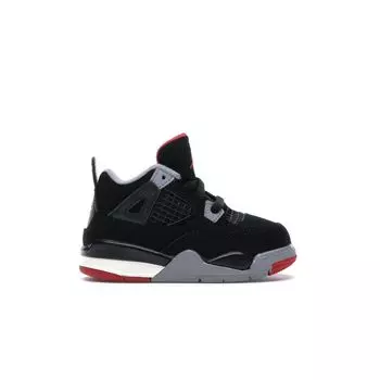 Детские кроссовки Air Jordan 4 Retro OG TD Bred 2019 Black Cement-Grey Summit-White BQ7670-060