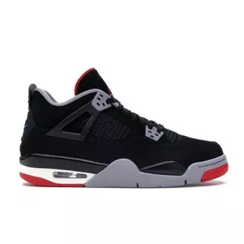 Детские кроссовки Air Jordan 4 Retro OG GS Bred 2019 Black Cement-Grey Summit-White 408452-060