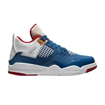 Детские кроссовки Air Jordan 4 Retro PS Messy Room Синий Французско-Синий Белый DR6953-400 28