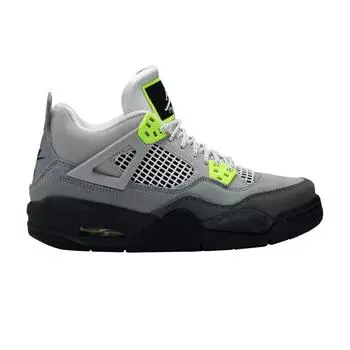 Детские кроссовки Air Jordan 4 Retro SE GS Neon 95 Grey Cool-Grey Volt CT5343-007