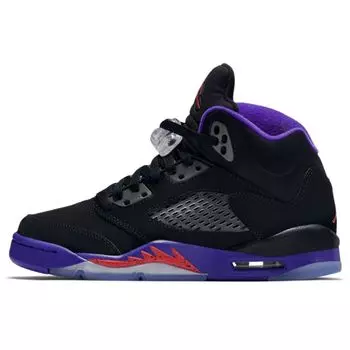 Детские кроссовки Air Jordan 5 Retro GG Raptors Black Ember-Glow-Fierce-Purple 440892-017