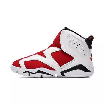 Детские кроссовки Air Jordan 6 Retro Little Flex PS Carmine Белый Черный CT4416-106 33.5