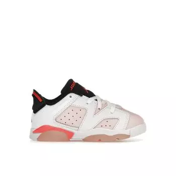 Детские кроссовки Air Jordan 6 Retro Low TD Atmosphere White Infrared-23 Black DV3529-102 25