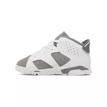 Детские кроссовки Air Jordan 6 Retro TD Cool Grey Белые средне-серые DV3606-100 17