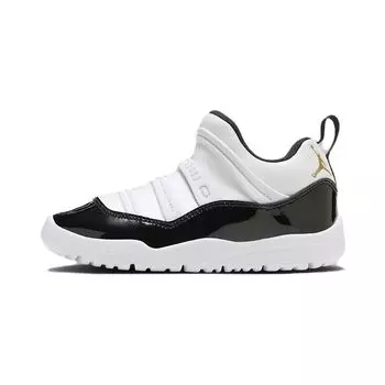 Детские кроссовки Air Jordan Jordan 11 Retro Little Flex PS Gratitude / Defining Moment Белый Черный Металлик-Золото BQ7101-170 35