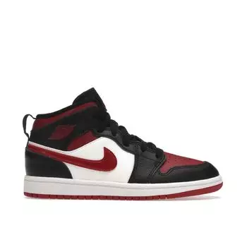 Детские кроссовки Air Jordan Jordan 1 Mid PS Bred Toe Black Noble-Red White 640734-066