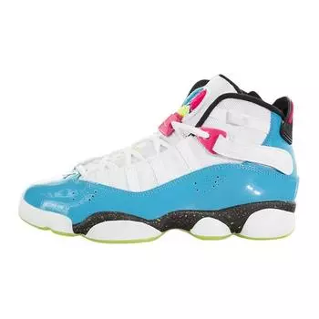 Детские кроссовки Air Jordan Jordan 6 Rings GS South Beach Белый Голубой-Fury Cyber-Pink CK0031-100