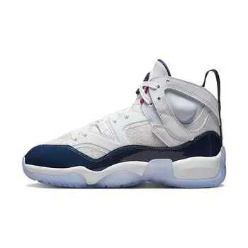 Детские кроссовки Air Jordan Jumpman Two Trey GS USA, белые, темно-красные, DQ8431-102 36.5