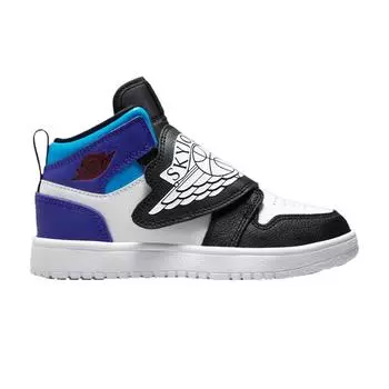 Детские кроссовки Air Jordan Sky Jordan 1 PS Aqua Белый Черный Bright-Concord BQ7197-154 35