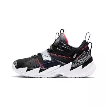 Детские кроссовки Air JordanWhy Not Zer0.3 PS Black Cement Ярко-Малиновый Цементно-Серый Белый CD5805-006