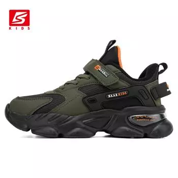 Детские кроссовки Baasploa для мальчиков и девочек, дышащие спортивные детские кроссовки для бега, кожаные теннисные туфли, детская повседневная прогулочная обувь 34 розовый/чёрный