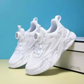 Детские кроссовки белые ультратонкие дышащие теннисные спортивные туфли для мальчиков и девочек летние мягкие нескользящие детские повседневные сандалии 26