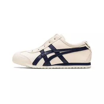 Детские кроссовки без шнуровки Onitsuka Tiger Mexico 66 PS Birch Midnight кремовые 1184A085-200 27