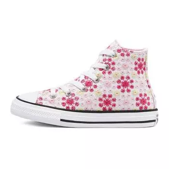 Детские кроссовки Converse Chuck Taylor All Star High GS Broderie Розовый Белый Черный 671286C 36