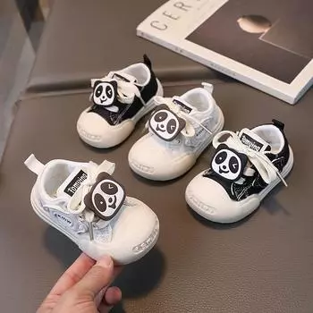 Детские кроссовки, детская модная дизайнерская белая нескользящая повседневная обувь, дышащие кроссовки на крючках для мальчиков и девочек, уличная обувь для малышей 20 чёрный