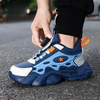 Детские кроссовки Детская повседневная обувь Девочки Мальчики Балетки Резиновая подошва Спортивная обувь для малышей 28 темно-синий