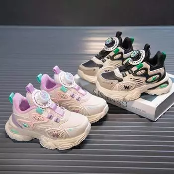 Детские кроссовки для девочек и мальчиков от 2 до 12 лет, осенне-зимние детские повседневные прогулочные спортивные кроссовки, весенняя обувь для тенниса 27 розовый