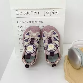 Детские кроссовки для девочек с вращающимися пуговицами Обувь для папы Обувь для мальчиков 26 чёрный