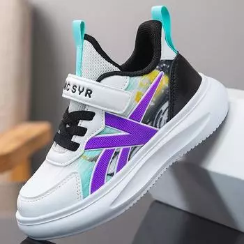 Детские кроссовки для мальчиков, дышащая сетчатая спортивная обувь для бега для девочек, детская повседневная обувь на плоской подошве, большой размер 39 29 оранжевый