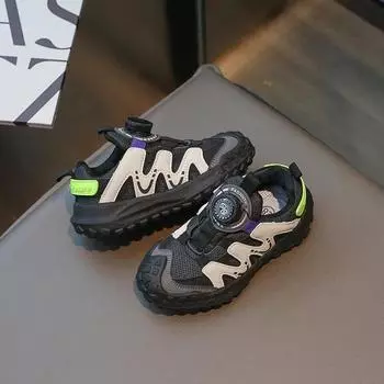 Детские кроссовки для мальчиков, сетчатые, пэчворк, баскетбольные туфли для малышей, модные, дышащие, кроссовки для бега, спортивные кроссовки для детей, девочек, школьные 26 зелёный