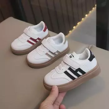 Детские кроссовки для тренировок в Германии, весна 2024 г.: Кроссовки белые спортивные для мальчиков и повседневные для девочек, мягкая подошва Baby Forrest Gump. Size 21-26 / Set of 6