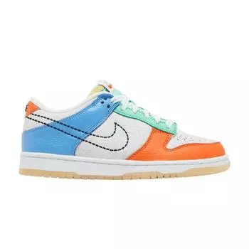 Детские кроссовки Dunk Low GS Nike 101 разноцветные, белые, безопасные, оранжевые DX3363-100 35.5