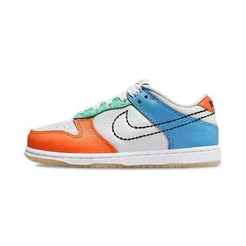Детские кроссовки Dunk Low PS Nike 101, разноцветные, белые, безопасные, оранжевые DX3364-100 29.5