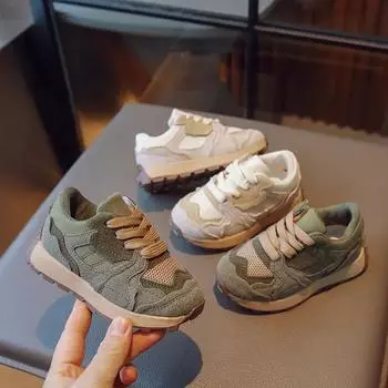 Детские кроссовки Дышащие повседневные кроссовки для мальчиков и девочек 14cm зелёный