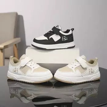 Детские кроссовки Four Seasons Low Top Breathable для скейтбординга для детей и студентов, популярные кроссовки для бега, для мальчиков и девочек, удобные кроссовки для спортзала 26 чёрный