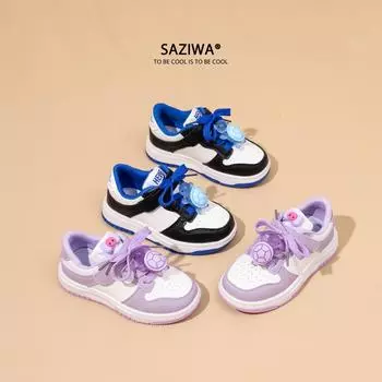 Детские кроссовки Four Seasons Low Top Breathable для скейтбординга для детей и студентов, популярные кроссовки для бега, для мальчиков и девочек, удобные кроссовки для спортзала 26 синий