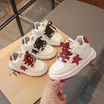 Детские кроссовки Four Seasons Low Top Breathable для скейтбординга для детей и студентов, популярные кроссовки для бега, для мальчиков и девочек, удобные кроссовки для спортзала 26 чёрный