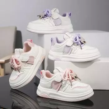 Детские кроссовки Four Seasons Low Top Breathable для скейтбординга для детей и студентов, популярные кроссовки для бега, для мальчиков и девочек, удобные кроссовки для спортзала 26 розовый