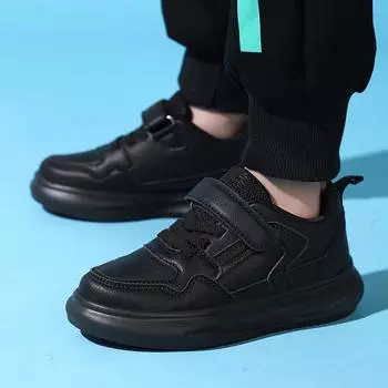 Детские кроссовки Four Seasons Low Top Breathable для скейтбординга для детей и студентов, популярные кроссовки для бега, для мальчиков и девочек, удобные кроссовки для спортзала 27 чёрный